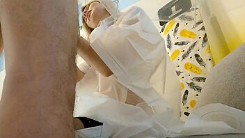 Big cock stud dominated by hot blonde femdom