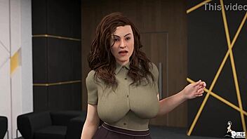 3D animated cuckold: Wife helps husband get promotion at work